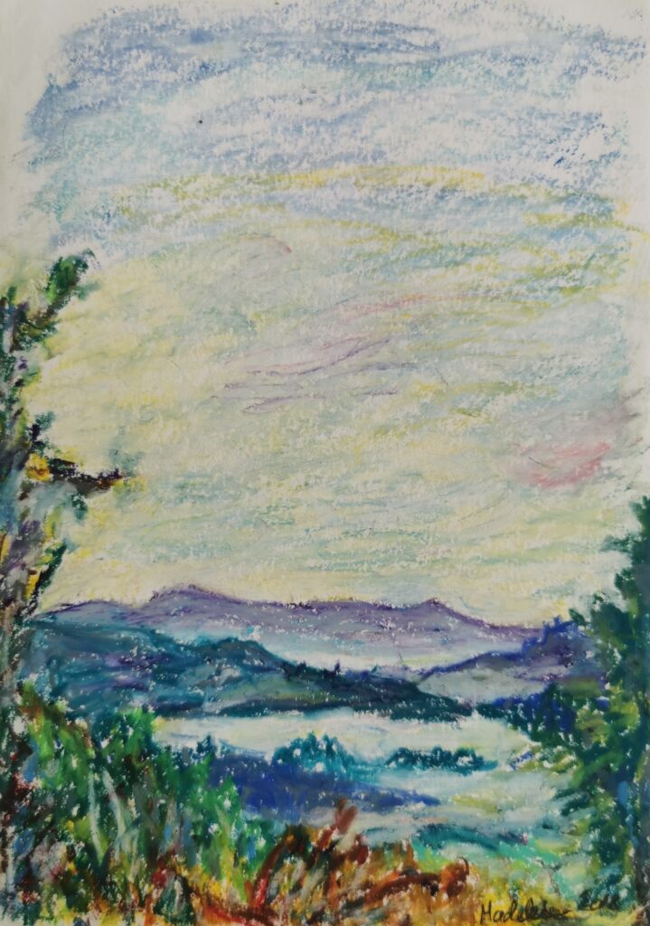 Nebellandschaft der Toscana
